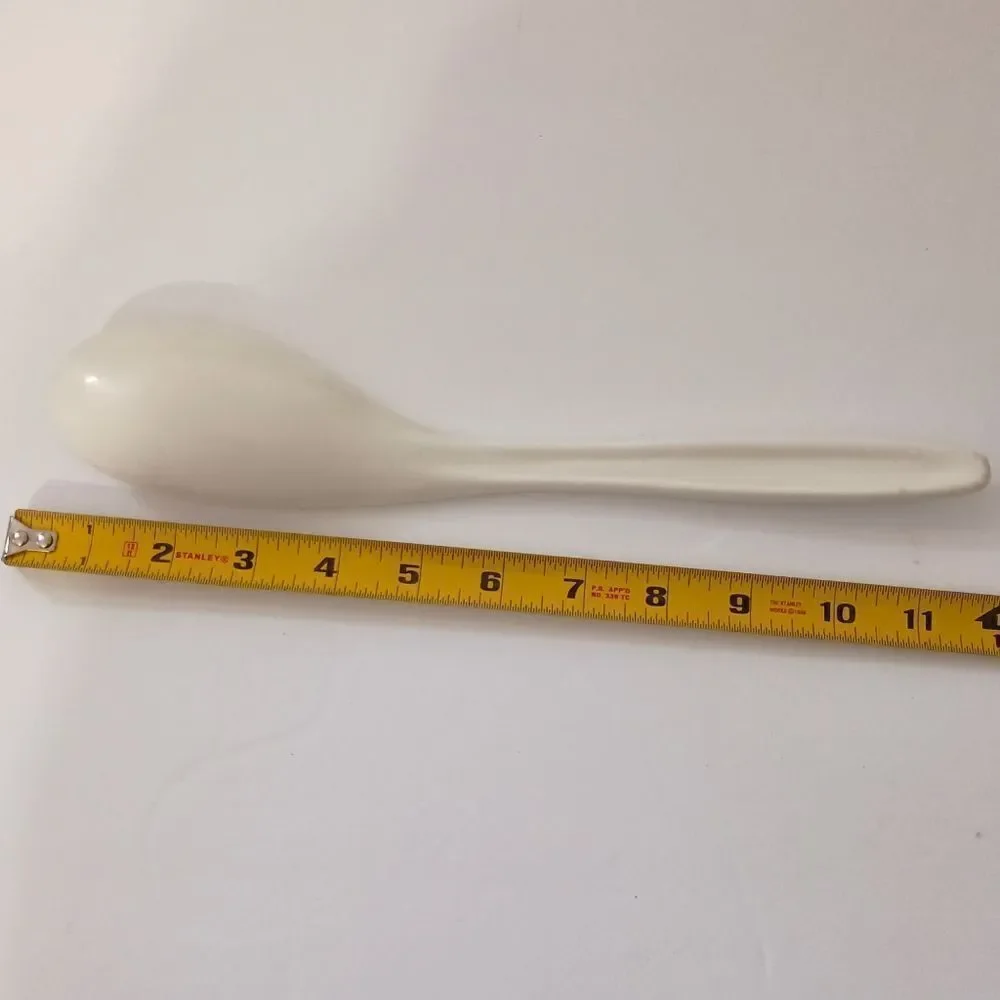 Ingrid Ltd Chicago Serving Spoon Salad White Melamine Melmac Mid Century Modern.
